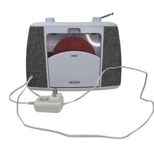 JENSEN CD-565 Portable Bluetooth CD FM Radio White w/CD AC Adapter